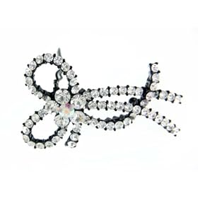Buy Bow Tie Swarovski Crsytal Jeweled Hair Pin by Willowbee