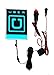 Veezy Illuminated Uber Sign Glowing Blue Decal 34 feet Trade-Dress for Rideshare Driver with Extension Cord