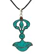 Sterling Silver Turquoise Tibetan Buddhist Kartika Pendant