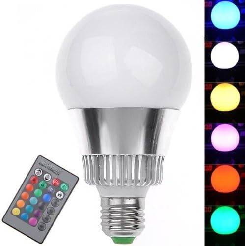 E27 10w RGB LED Lamp Light Bulb with Remote Controller (85-265v)