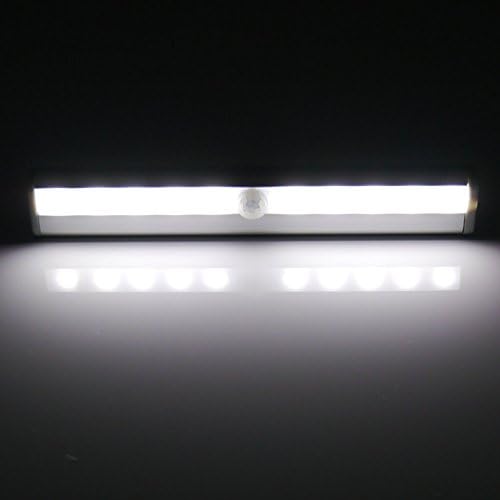 TLT Wireless White 10-LED PIR Motion Sensor Closet Cabinet Drawer Night Light LED002