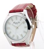 Womens Kenneth Cole York MOP cristaux cuir grands montre KC2681