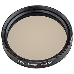 eForCity 43mm Circular Polarizing Lens (CPL) Lens Filter + Replacement Lens Cap