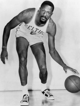 Bill Russell, American Basketball Player Who Played for the Boston Celtics, 1960s Photographic Poster Print, 12x16