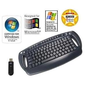 Amazon.com: BTC BTC9019URFIII Wireless Multimedia Gaming Keyboard with Dual Mode Joystick Mouse and Easy Grip Handle: Electronics