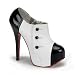 5 3/4 Inch Heel Gangster Oxford Shoe Sexy High Heels Low Ankle Boot Style Side Zip Ha...