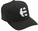 Etnies Young Men's Icon 5 Flexfit Hat,Black/White,Small/Medium