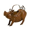 Caramel Colored Wiggly Piggy Watering Can with Handle 15"