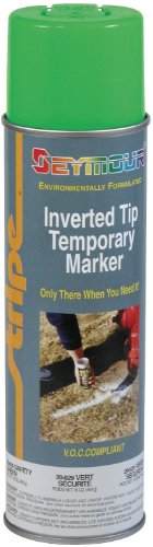 Seymour 20-629 Stripe Temporary Inverted Tip Marker, Safety Green