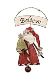 Sunset Vista Rusty Hinge Santa Door Sign, Believe, 20 - Inch - B002UUUXWI