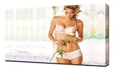 Doutzen Kroes - Canvas Art Print - Framed Size 32