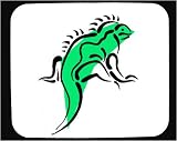 Decorated Mouse Pad with green, reptile, crawling, lizard