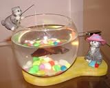 Fun Fish Bowl Lady Cat w/ the Hat