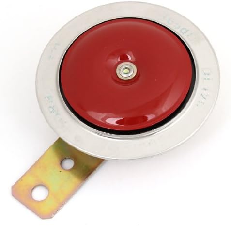 DC 12V 3A 105dB Silver Tone Red Metal Shell Universal Car Vehicle Horn