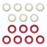 Small Rubber Rings for Bumper Pool Table: 7 Red and 7 White