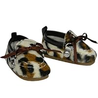 18 Inch Doll Shoes, Cheetah Moccasins Fits 18' American Girl Dolls, Cheetah Moccasins