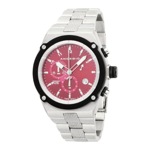 Android Men's AD382BR Interceptor Swiss Chrono Burgundy Dial Watch