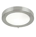 EN440 18BS - Brushed Steel Bathroom Ceiling Flush Light