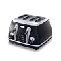 De'Longhi Icona 4 Slot Toaster (High Gloss Onyx Black)
