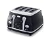 De'Longhi Icon a CTO4003.OB, 4 Slot Toaster (High Gloss Onyx Black)
