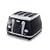 De'Longhi Icona 4 Slot Toaster (High Gloss Onyx Black)