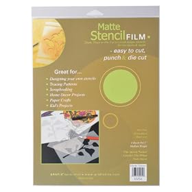 Grafix 9-Inch-by-12-Inch Stencil Film Matte; 4-Pack