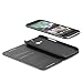 GreatShield SHIFT LX Leather Wallet Flip Case with Stand for HTC One M8 (2014) - Retail Packaging (Black)