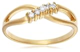 9ct Yellow Gold AMR314581 Ladies 0.10ct Diamond Band Ring