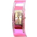 Henley Glamour - H07051.5 - Montre mode Femme - Quartz analogique - Bracelet Rose - Cadran argenté - Boîte assortie