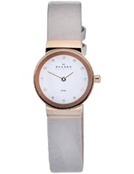 Skagen Womens 358XSRLT Quartz Stainless Steel White Dial Watch