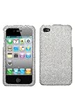 Diamond Phone Protector Cover Case Silver For Apple iPhone 4