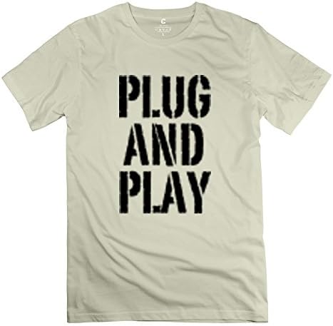 Classic Plug Play Plug Play T-shirt - Male's Tshirts Natural Size L