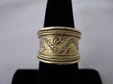 STUNNING, 14K YELLOW GOLD RING with DIAMONDS "THE WAVE". Size 51. Made in ITALY