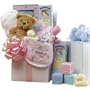 Sweet Baby Care Package with Teddy Bear - New Baby Gift Basket - BABY GIRL PINK
