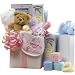 Sweet Baby Care Package with Teddy Bear - New Baby Gift Basket - BABY GIRL PINK