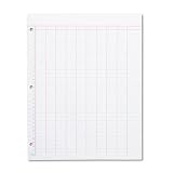 TOPS® Data Pad w/Numbered Column Headings, Wide Rule, Ltr, White, 50 Sheets/Pad