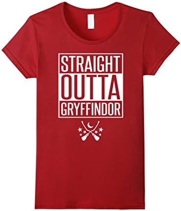 Women's Straight Outta Gryffindors T Shirt Medium Cranberry