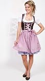 Produkt-Bild: Mini Dirndl 3tlg. Judy lila karo 50 cm Landhausmode