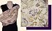 Chic Papoose Pouch Style Baby Sling with Purple/Tan Floral Print w/Purple Reverse PLUS