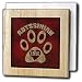 Doreen Erhardt Cat Breed Collection - Abyssinian Love Cat Breed in Cheetah Print and Red - Tile Napkin Holders