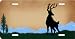 AIRBRUSHED LICENSE PLATES -DEER ON BROWN - #672