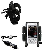 Samsung SGH-i450 Auto Vent Holder with Car Charger - Uses Gomadic TipExchange