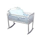 Baby Doll Pretty Pique Cradle Set, Blue