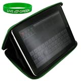 Black with Green Trim Cube Carrying Case for Apple iPad 3G Wi-Fi (iPad NOT Included)