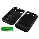 Black TPU Crystal Skin Case for Samsung Vibrant (Galaxy S) T959 Phone, T-Mobile