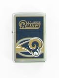 Zippo NFL St.Louis Rams Lighter (Silver, 5 1/2 x 3 1/2 cm)