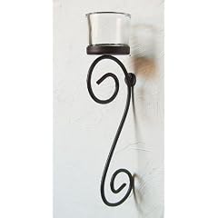 Wandkerzenhalter "Ina"-XL Kerzenhalter Metall Glas 42cm