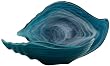 Colorful Art Glass Large Tiel Seashell Bowl 14"L x 9.25"W