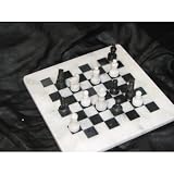 8" x 8" White Marble & Black Marble Chess Set Comes with Free Velvet Gift Box. ABSOLUTE STEAL - LIQUIDATION SALE