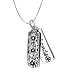 Sterling Silver "Friends" Two-Charm Flower Pendant, 18"